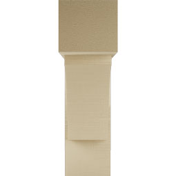 Ekena Millwork - BKTUR0756X26X26THR05RCPR - Timberthane Faux Wood Thorton Style Bracket w/ Offset Brace, Block Ends, 7 1/2"W x 26"D x 26"H, Primed Tan