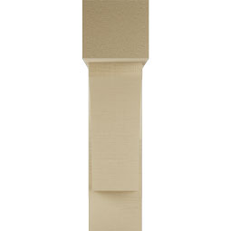 Ekena Millwork - BKTUR0756X26X30THR05RCPR - Timberthane Faux Wood Thorton Style Bracket w/ Offset Brace, Block Ends, 7 1/2"W x 26"D x 30"H, Primed Tan