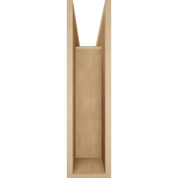 Ekena Millwork - BKTUR0756X26X30THR05RCPR - Timberthane Faux Wood Thorton Style Bracket w/ Offset Brace, Block Ends, 7 1/2"W x 26"D x 30"H, Primed Tan