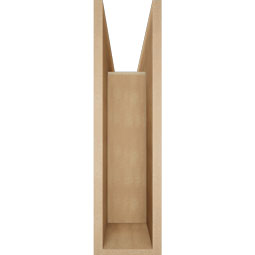 Ekena Millwork - BKTUR0756X28X28THR05RCPR - Timberthane Faux Wood Thorton Style Bracket w/ Offset Brace, Block Ends, 7 1/2"W x 28"D x 28"H, Primed Tan