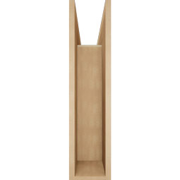 Ekena Millwork - BKTUR0756X28X32THR05RCPR - Timberthane Faux Wood Thorton Style Bracket w/ Offset Brace, Block Ends, 7 1/2"W x 28"D x 32"H, Primed Tan