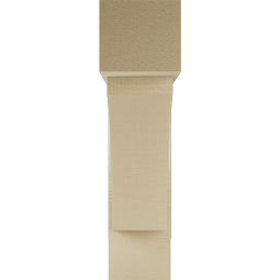 Ekena Millwork - BKTUR0756X30X30THR05RCPR - Timberthane Faux Wood Thorton Style Bracket w/ Offset Brace, Block Ends, 7 1/2"W x 30"D x 30"H, Primed Tan