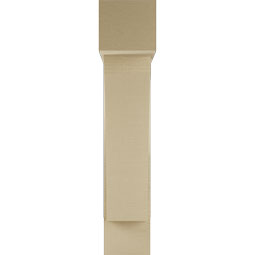 Ekena Millwork - BKTUR0756X30X38THR05RCPR - Timberthane Faux Wood Thorton Style Bracket w/ Offset Brace, Block Ends, 7 1/2"W x 30"D x 38"H, Primed Tan