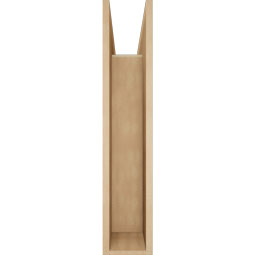 Ekena Millwork - BKTUR0756X30X38THR05RCPR - Timberthane Faux Wood Thorton Style Bracket w/ Offset Brace, Block Ends, 7 1/2"W x 30"D x 38"H, Primed Tan