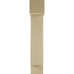 Ekena Millwork - BKTUR0756X30X42THR05RCPR - Timberthane Faux Wood Thorton Style Bracket w/ Offset Brace, Block Ends, 7 1/2"W x 30"D x 42"H, Primed Tan