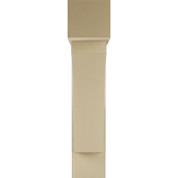 Ekena Millwork - BKTUR0756X32X36THR05RCPR - Timberthane Faux Wood Thorton Style Bracket w/ Offset Brace, Block Ends, 7 1/2"W x 32"D x 36"H, Primed Tan