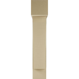 Ekena Millwork - BKTUR0756X32X40THR05RCPR - Timberthane Faux Wood Thorton Style Bracket w/ Offset Brace, Block Ends, 7 1/2"W x 32"D x 40"H, Primed Tan
