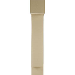 Ekena Millwork - BKTUR0756X32X44THR05RCPR - Timberthane Faux Wood Thorton Style Bracket w/ Offset Brace, Block Ends, 7 1/2"W x 32"D x 44"H, Primed Tan