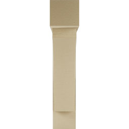 Ekena Millwork - BKTUR0756X34X38THR05RCPR - Timberthane Faux Wood Thorton Style Bracket w/ Offset Brace, Block Ends, 7 1/2"W x 34"D x 38"H, Primed Tan