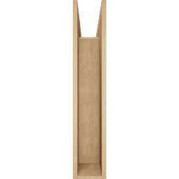 Ekena Millwork - BKTUR0756X34X40THR05RCPR - Timberthane Faux Wood Thorton Style Bracket w/ Offset Brace, Block Ends, 7 1/2"W x 34"D x 40"H, Primed Tan