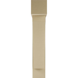 Ekena Millwork - BKTUR0756X34X42THR05RCPR - Timberthane Faux Wood Thorton Style Bracket w/ Offset Brace, Block Ends, 7 1/2"W x 34"D x 42"H, Primed Tan
