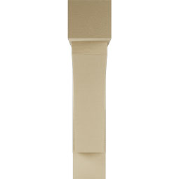 Ekena Millwork - BKTUR0756X36X36THR05RCPR - Timberthane Faux Wood Thorton Style Bracket w/ Offset Brace, Block Ends, 7 1/2"W x 36"D x 36"H, Primed Tan