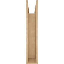 Ekena Millwork - BKTUR0756X36X40THR05RCPR - Timberthane Faux Wood Thorton Style Bracket w/ Offset Brace, Block Ends, 7 1/2"W x 36"D x 40"H, Primed Tan