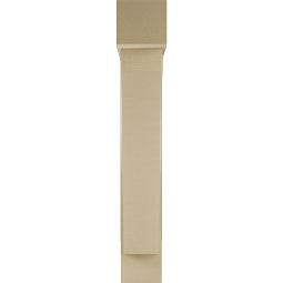 Ekena Millwork - BKTUR0756X36X48THR05RCPR - Timberthane Faux Wood Thorton Style Bracket w/ Offset Brace, Block Ends, 7 1/2"W x 36"D x 48"H, Primed Tan