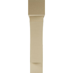 Ekena Millwork - BKTUR0756X38X38THR05RCPR - Timberthane Faux Wood Thorton Style Bracket w/ Offset Brace, Block Ends, 7 1/2"W x 38"D x 38"H, Primed Tan
