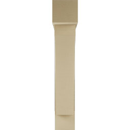 Ekena Millwork - BKTUR0756X38X44THR05RCPR - Timberthane Faux Wood Thorton Style Bracket w/ Offset Brace, Block Ends, 7 1/2"W x 38"D x 44"H, Primed Tan