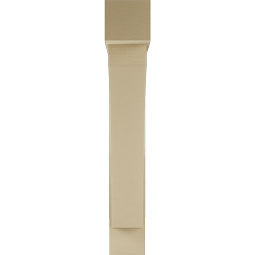 Ekena Millwork - BKTUR0756X42X48THR05RCPR - Timberthane Faux Wood Thorton Style Bracket w/ Offset Brace, Block Ends, 7 1/2"W x 42"D x 48"H, Primed Tan