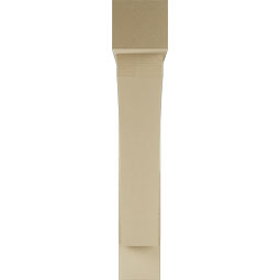 Ekena Millwork - BKTUR0756X44X44THR05RCPR - Timberthane Faux Wood Thorton Style Bracket w/ Offset Brace, Block Ends, 7 1/2"W x 44"D x 44"H, Primed Tan
