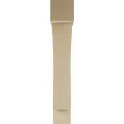 Ekena Millwork - BKTUR0756X46X46THR05RCPR - Timberthane Faux Wood Thorton Style Bracket w/ Offset Brace, Block Ends, 7 1/2"W x 46"D x 46"H, Primed Tan