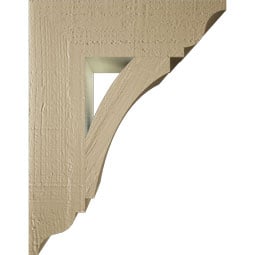 Ekena Millwork - BKTURTHR00 - Timberthane Rough Cedar Faux Wood Thorton Traditional Bracket