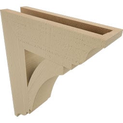 Ekena Millwork - BKTURTHR00 - Timberthane Rough Cedar Faux Wood Thorton Traditional Bracket