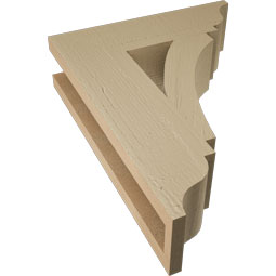 Ekena Millwork - BKTURTHR00 - Timberthane Rough Cedar Faux Wood Thorton Traditional Bracket