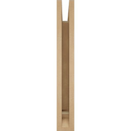 Ekena Millwork - BKTUR035X14X26THR01RCPR - Timberthane Faux Wood Thorton Style Bracket, Traditional Ends, 3 1/2"W x 14"D x 26"H, Primed Tan