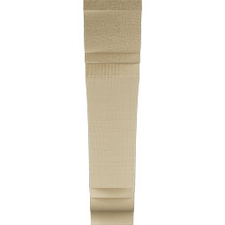 Ekena Millwork - BKTUR035X16X16THR01RCPR - Timberthane Faux Wood Thorton Style Bracket, Traditional Ends, 3 1/2"W x 16"D x 16"H, Primed Tan
