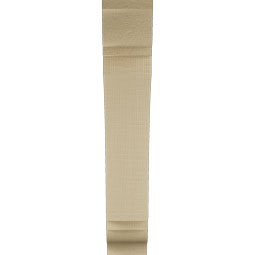 Ekena Millwork - BKTUR035X16X20THR01RCPR - Timberthane Faux Wood Thorton Style Bracket, Traditional Ends, 3 1/2"W x 16"D x 20"H, Primed Tan
