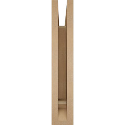 Ekena Millwork - BKTUR035X16X20THR01RCPR - Timberthane Faux Wood Thorton Style Bracket, Traditional Ends, 3 1/2"W x 16"D x 20"H, Primed Tan