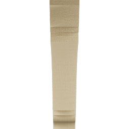Ekena Millwork - BKTUR035X18X18THR01RCPR - Timberthane Faux Wood Thorton Style Bracket, Traditional Ends, 3 1/2"W x 18"D x 18"H, Primed Tan