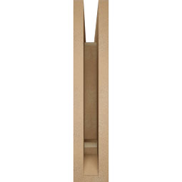 Ekena Millwork - BKTUR035X18X18THR01RCPR - Timberthane Faux Wood Thorton Style Bracket, Traditional Ends, 3 1/2"W x 18"D x 18"H, Primed Tan