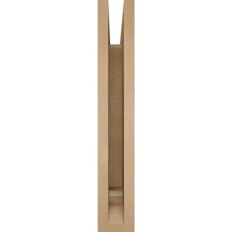 Ekena Millwork - BKTUR035X18X22THR01RCPR - Timberthane Faux Wood Thorton Style Bracket, Traditional Ends, 3 1/2"W x 18"D x 22"H, Primed Tan