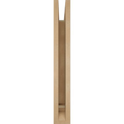 Ekena Millwork - BKTUR035X18X26THR01RCPR - Timberthane Faux Wood Thorton Style Bracket, Traditional Ends, 3 1/2"W x 18"D x 26"H, Primed Tan