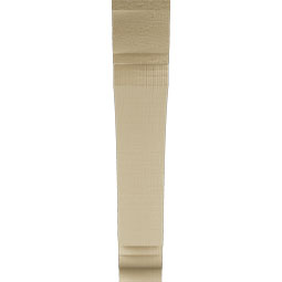 Ekena Millwork - BKTUR035X20X20THR01RCPR - Timberthane Faux Wood Thorton Style Bracket, Traditional Ends, 3 1/2"W x 20"D x 20"H, Primed Tan
