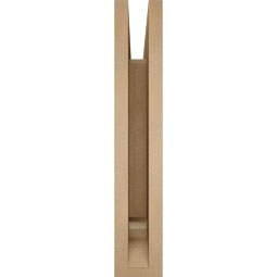 Ekena Millwork - BKTUR035X20X20THR01RCPR - Timberthane Faux Wood Thorton Style Bracket, Traditional Ends, 3 1/2"W x 20"D x 20"H, Primed Tan