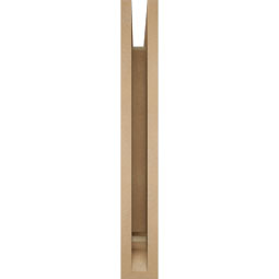 Ekena Millwork - BKTUR035X22X26THR01RCPR - Timberthane Faux Wood Thorton Style Bracket, Traditional Ends, 3 1/2"W x 22"D x 26"H, Primed Tan