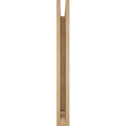 Ekena Millwork - BKTUR035X22X34THR01RCPR - Timberthane Faux Wood Thorton Style Bracket, Traditional Ends, 3 1/2"W x 22"D x 34"H, Primed Tan