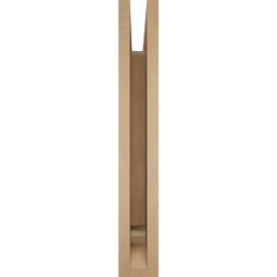Ekena Millwork - BKTUR035X24X24THR01RCPR - Timberthane Faux Wood Thorton Style Bracket, Traditional Ends, 3 1/2"W x 24"D x 24"H, Primed Tan