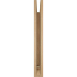 Ekena Millwork - BKTUR035X24X28THR01RCPR - Timberthane Faux Wood Thorton Style Bracket, Traditional Ends, 3 1/2"W x 24"D x 28"H, Primed Tan