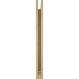 Ekena Millwork - BKTUR035X26X38THR01RCPR - Timberthane Faux Wood Thorton Style Bracket, Traditional Ends, 3 1/2"W x 26"D x 38"H, Primed Tan