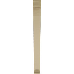Ekena Millwork - BKTUR035X32X38THR01RCPR - Timberthane Faux Wood Thorton Style Bracket, Traditional Ends, 3 1/2"W x 32"D x 38"H, Primed Tan
