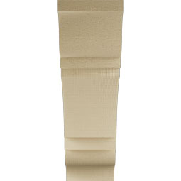 Ekena Millwork - BKTUR055X18X18THR01RCPR - Timberthane Faux Wood Thorton Style Bracket, Traditional Ends, 5 1/2"W x 18"D x 18"H, Primed Tan
