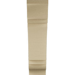 Ekena Millwork - BKTUR055X18X22THR01RCPR - Timberthane Faux Wood Thorton Style Bracket, Traditional Ends, 5 1/2"W x 18"D x 22"H, Primed Tan