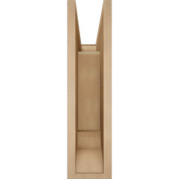 Ekena Millwork - BKTUR055X18X22THR01RCPR - Timberthane Faux Wood Thorton Style Bracket, Traditional Ends, 5 1/2"W x 18"D x 22"H, Primed Tan