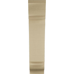 Ekena Millwork - BKTUR055X18X26THR01RCPR - Timberthane Faux Wood Thorton Style Bracket, Traditional Ends, 5 1/2"W x 18"D x 26"H, Primed Tan