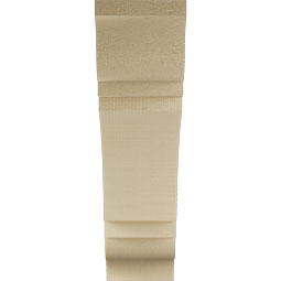Ekena Millwork - BKTUR055X20X20THR01RCPR - Timberthane Faux Wood Thorton Style Bracket, Traditional Ends, 5 1/2"W x 20"D x 20"H, Primed Tan