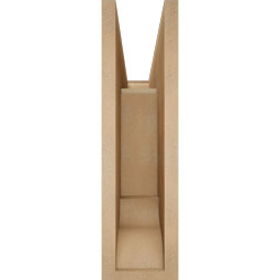 Ekena Millwork - BKTUR055X20X20THR01RCPR - Timberthane Faux Wood Thorton Style Bracket, Traditional Ends, 5 1/2"W x 20"D x 20"H, Primed Tan