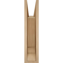 Ekena Millwork - BKTUR055X20X24THR01RCPR - Timberthane Faux Wood Thorton Style Bracket, Traditional Ends, 5 1/2"W x 20"D x 24"H, Primed Tan