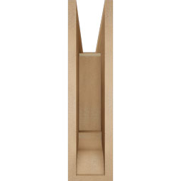 Ekena Millwork - BKTUR055X22X22THR01RCPR - Timberthane Faux Wood Thorton Style Bracket, Traditional Ends, 5 1/2"W x 22"D x 22"H, Primed Tan